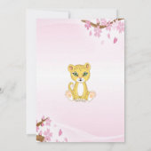 キュートワイルドスリーヒョウ3rd誕生日招待状 招待状 (裏面)