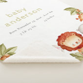 キュートワイルドトロピカルサファリアニマルズベビー誕生統計 シェルパブランケット (3/4)