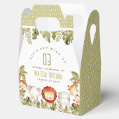 キュートワイルドトロピカルサファリアニマルズ子供の誕生日 フェイバーボックス (オープン)