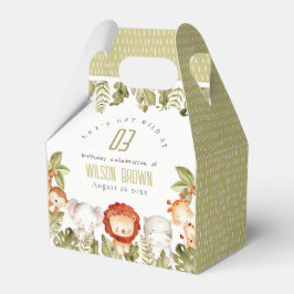 キュートワイルドトロピカルサファリアニマルズ子供の誕生日 フェイバーボックス