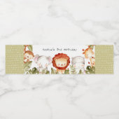 キュートワイルドトロピカルサファリアニマルズ子供の誕生日 ペットボトルラベル (シングルラベル)