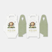 キュートワイルドトロピカルジャングルアニマルライオン誕生日 フェイバーボックス (折り畳みなし)