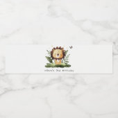 キュートワイルドトロピカルジャングルアニマルライオン誕生日 ペットボトルラベル (シングルラベル)