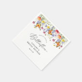 キュートワイルドフラワーズバタフライフローラブライダルシャワー スタンダードカクテルナプキン (角)