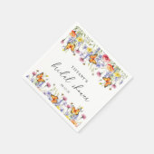 キュートワイルドフラワーズバタフライフローラブライダルシャワー スタンダードカクテルナプキン (角)