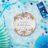 キュートワイルドフラワーズバタフライフローラブライダルシャワー ペーパープレート (パーティー)