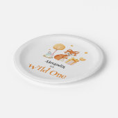 キュートワイルドワンキツネファースト誕生日 ペーパープレート (アングル)