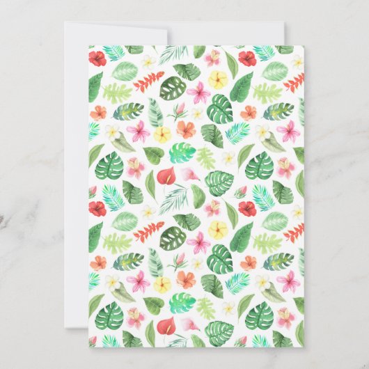 キュートワイルドワンサファリ誕生日 招待状 (裏面)