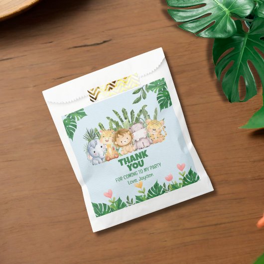 キュートワイルドワンジャングルサファリアニマル誕生日 フェイバーバッグ