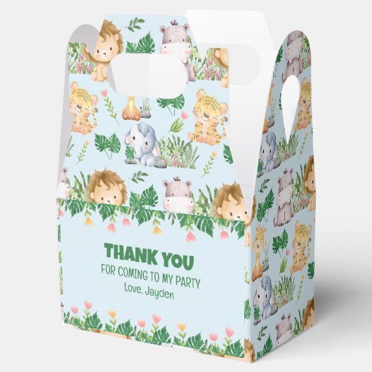 キュートワイルドワンジャングルサファリアニマル誕生日 フェイバーボックス (オープン)