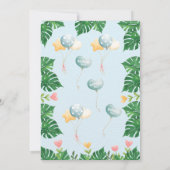 キュートワイルドワンジャングルサファリアニマル誕生日 招待状 (裏面)