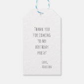 キュートワイルドワンファースト誕生日タイガー白黒 ギフトタグ (裏面)