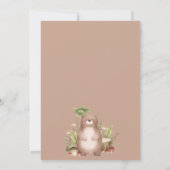 キュートワイルドワンフォレストウッドランドアニマルズ誕生日 サンキューカード (裏面)