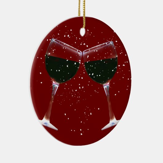 キュートワインカントリークリスマスオーナメント セラミックオーナメント (右)