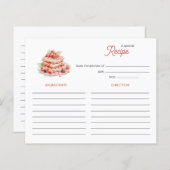 キュートワッフルズブライダルシャワーブランチレシピカード (正面/裏面)