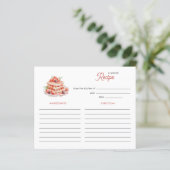 キュートワッフルズブライダルシャワーブランチレシピカード (スタンド正面)