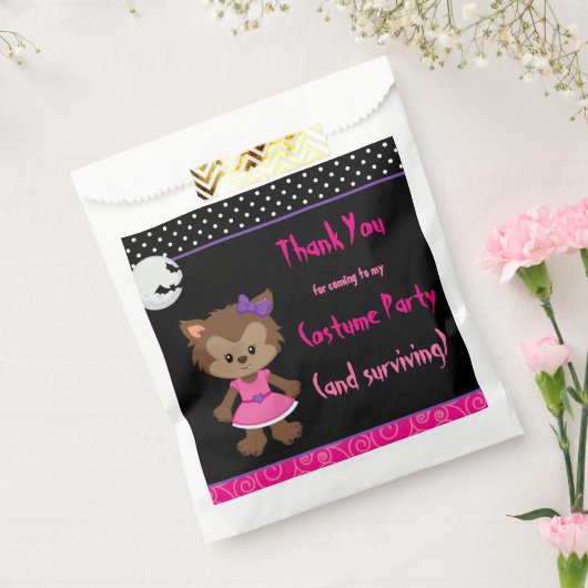 キュートワーウルフガールハローウィンパーティ フェイバーバッグ (封をした状態)