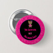 キュートワーウルフガールハローウィンパーティ 缶バッジ (正面&裏面)