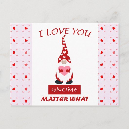 キュートヴァレおもしろいンティーンズデイ格言ハート ポストカード (正面)