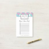 キュートヴァレンティヌデイパパターン(の模様が)あるステルハート ポストイット (デスク上)