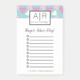 キュートヴァレンティヌデイパパターン（の模様が）あるステルハート ポストイット