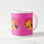 キュートヴァレンティーンズアイレドールテリアードッグバラマグカップ ジャンボコーヒーマグカップ (正面右)