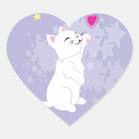 キュートヴァレンティーンズデイ子猫 ハートシール (正面)