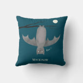 キュートヴァンパイアこうもり パーソナライズされた クッション (裏面)