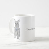 キュートヴァンパイアこうもりwithコーヒーおもしろい名前をカスタムする コーヒーマグカップ (正面左)