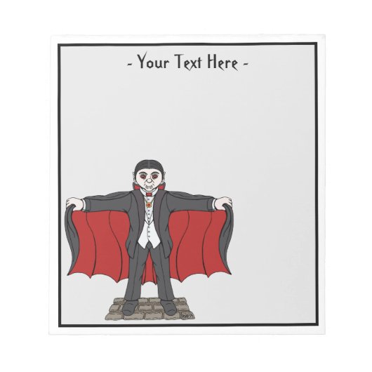 キュートヴァンパイア/ドラキュラ ノートパッド (正面)