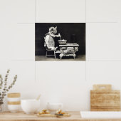 キュートヴィンテージおもしろいキッテンベーキングと料理 ポスター (キッチン)