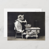 キュートヴィンテージおもしろいキッテンベーキングと料理 ポストカード (正面/裏面)