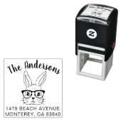 キュートヴィンテージイースターバニー差出人住所 セルフインキングスタンプ (インサイチュ)
