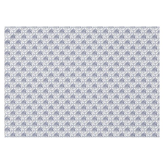 キュートヴィンテージオランダウィンドミルセーロボートデルフトブルー テーブルクロス (正面(横))