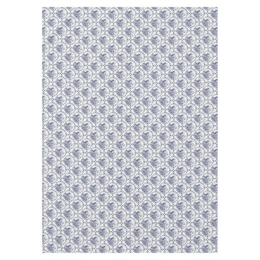 キュートヴィンテージオランダウィンドミルセーロボートデルフトブルー テーブルクロス (正面)