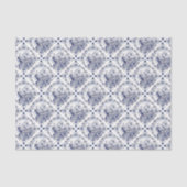 キュートヴィンテージオランダウィンドミルセーロボートデルフトブルー 薄葉紙 (正面)