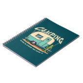 キュートヴィンテージキャンパーアンドキャンプ引用文 ノートブック (左側)