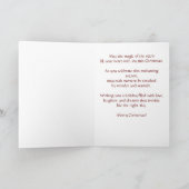 キュートヴィンテージクリスマスエンジェルカスタム文字 カード (内部)