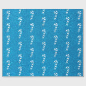 キュートヴィンテージクリスマスキャンディーケーングリッターホリデー ラッピングペーパー (フラット)