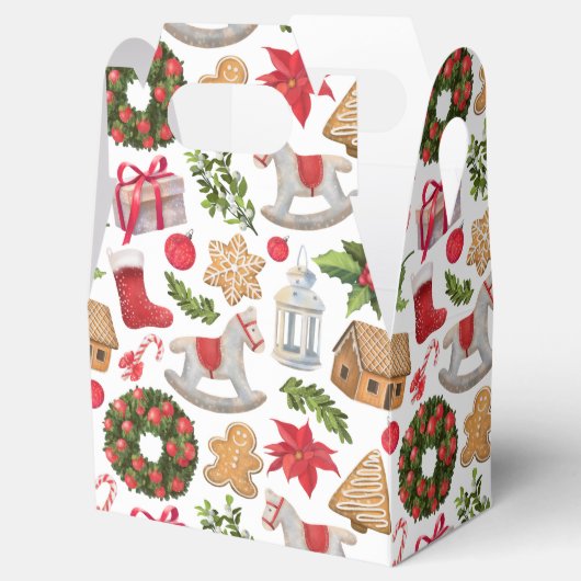 キュートヴィンテージクリスマステーマ フェイバーボックス (オープン)