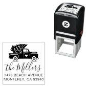 キュートヴィンテージクリスマストラック差出人住所 セルフインキングスタンプ (インサイチュ)