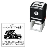 キュートヴィンテージクリスマストラック差出人住所 セルフインキングスタンプ (インサイチュ)