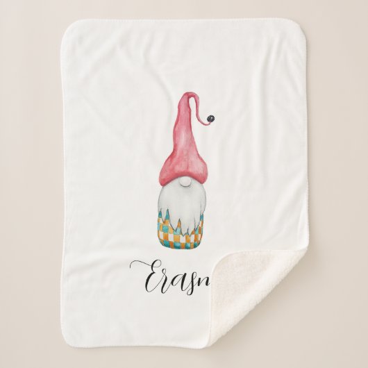 キュートヴィンテージクリスマス格言 シェルパブランケット (正面)