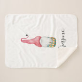 キュートヴィンテージクリスマス格言 シェルパブランケット (正面(横))