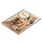 キュートヴィンテージサーカスピエロ パーソナライズされた ノートブック (左側)