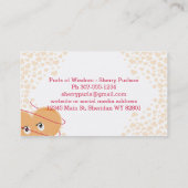 キュートヴィンテージスタイルハート編み物かぎ糸 名刺 (裏面)