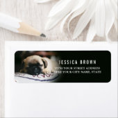 キュートヴィンテージパグカスタム差出人住所ラベル ラベル (インサイチュ)