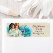 キュートヴィンテージビクトリアンエンジェルス歌 ラベル (インサイチュ)