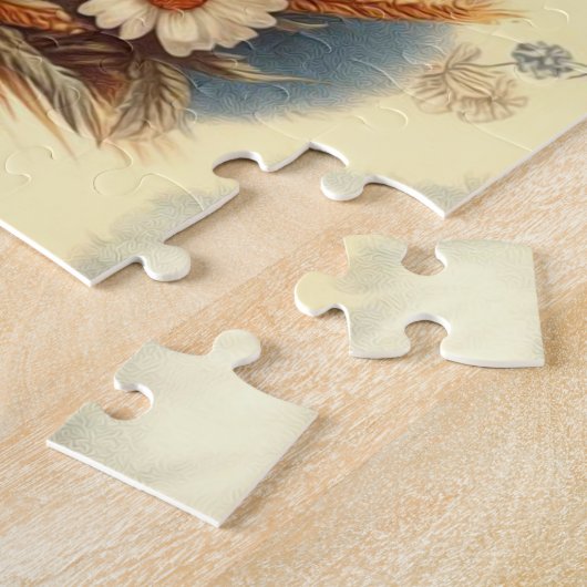 キュートヴィンテージビコンフリゼイラストレーション ジグソーパズル (側面)