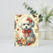 キュートヴィンテージビコンフリゼイラストレーション ポストカード (スタンド正面)